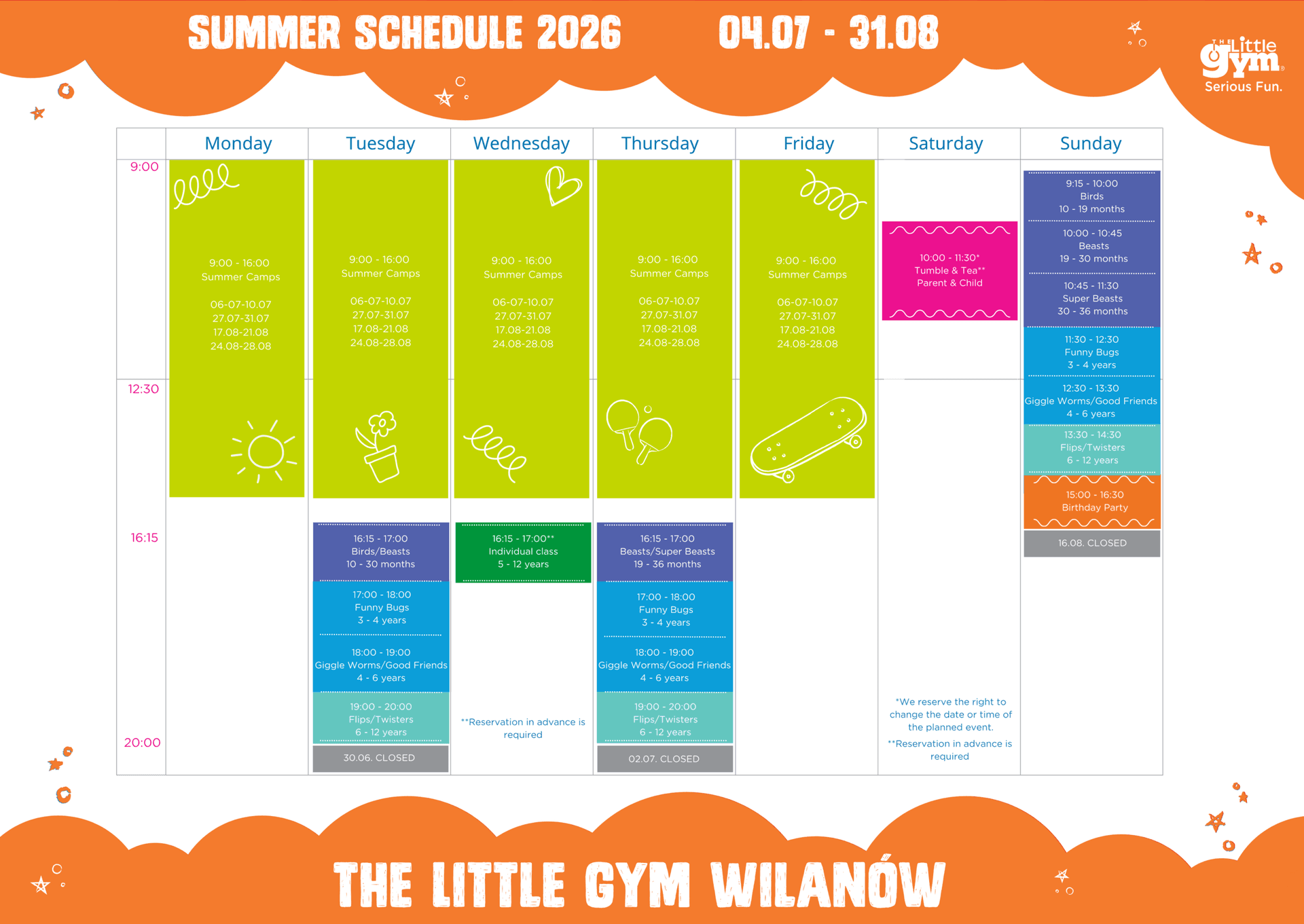 Wilanow zajecia wakacyjne